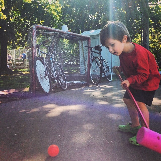 Taking after his uncle? #bostonbikepolo